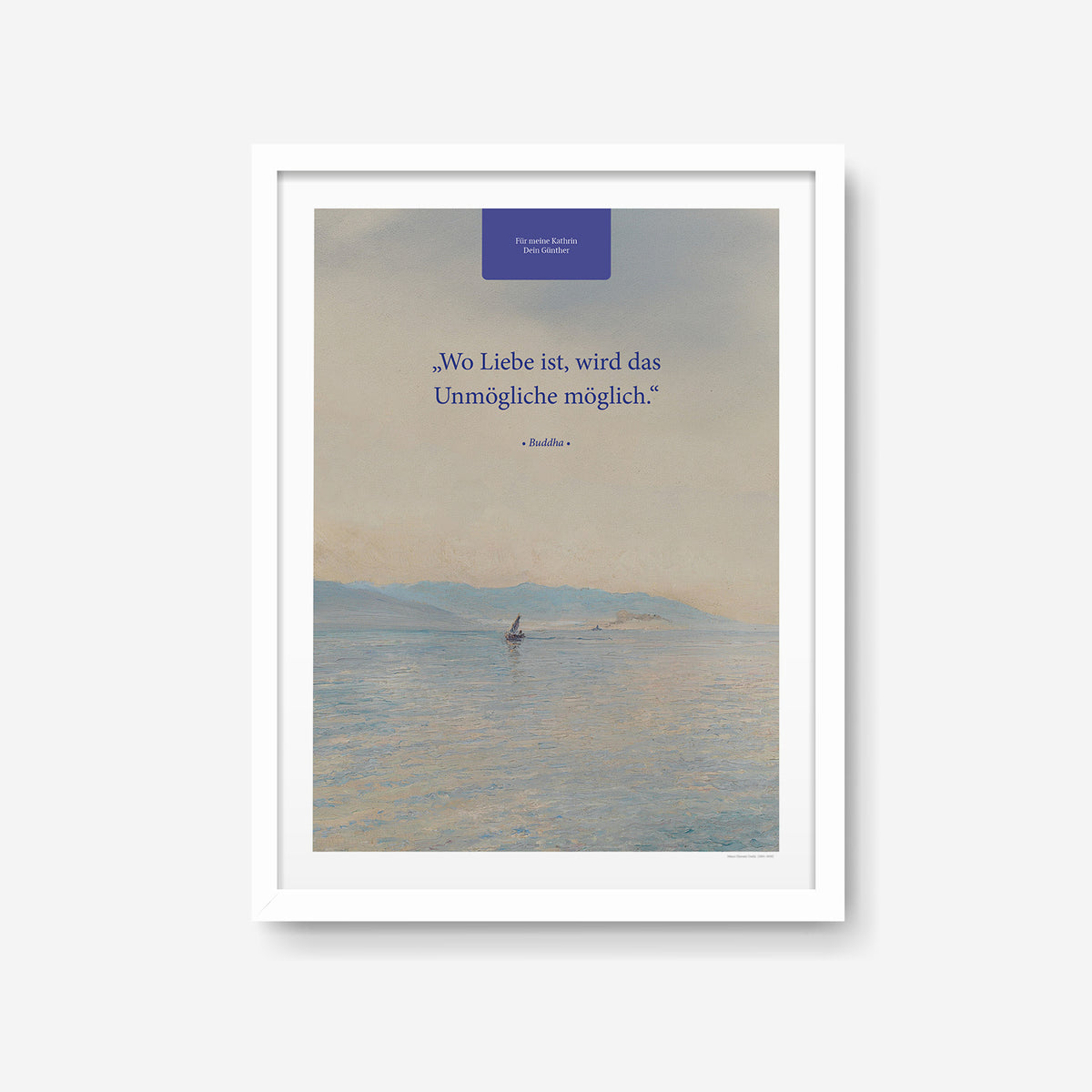 Wo Liebe ist – Motiv III – Poster mit Rahmen Weiß – Segensposter 37
