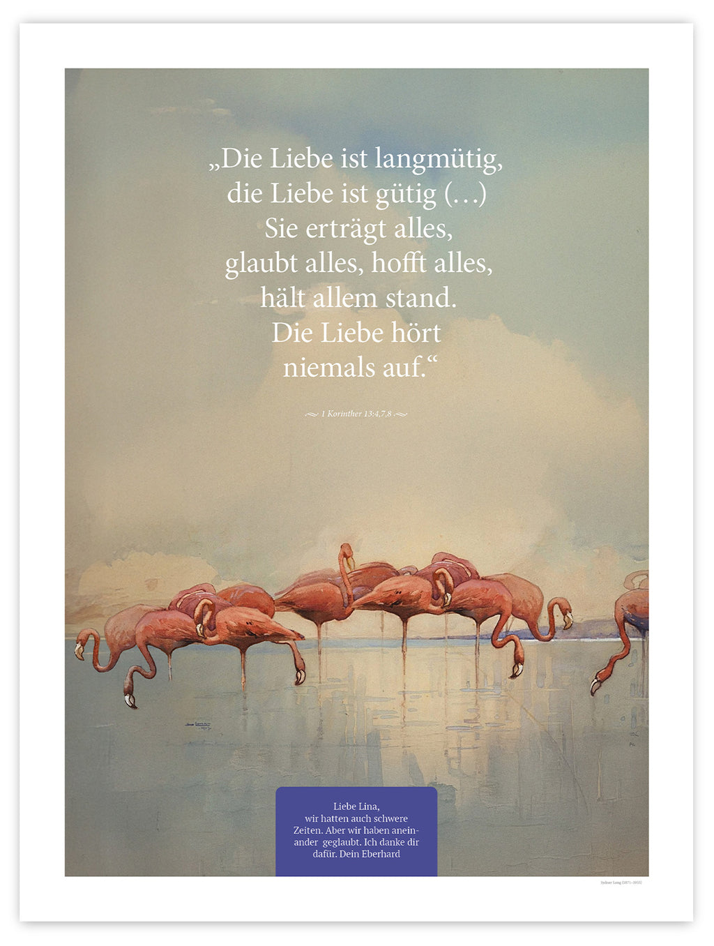 Die Liebe hört niemals auf – Motiv IV – Poster ohne Rahmen – Segensposter 46