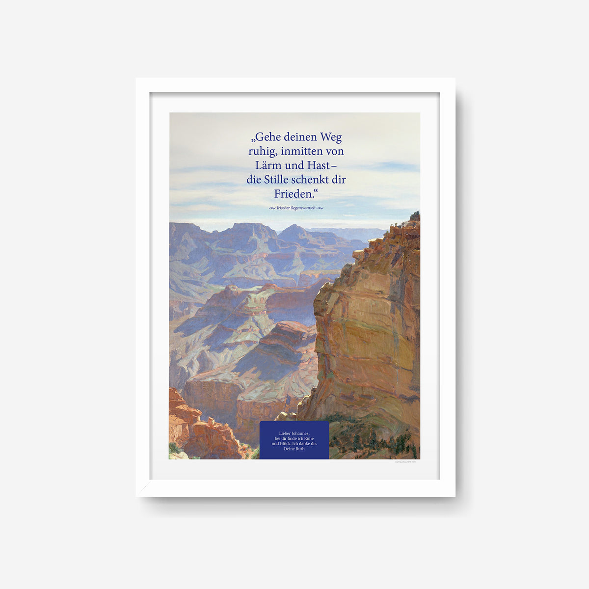 Die Stille schenkt dir Frieden – Motiv XI – Poster mit Rahmen Weiß – Segensposter 10