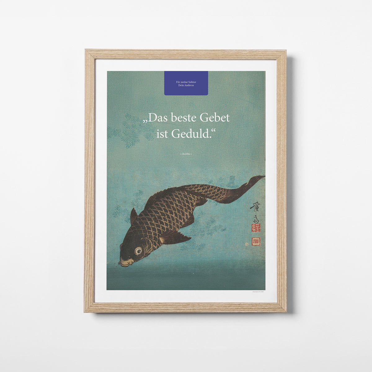 Das beste Gebet – Motiv I – Poster mit Rahmen Eiche – Segensposter 62