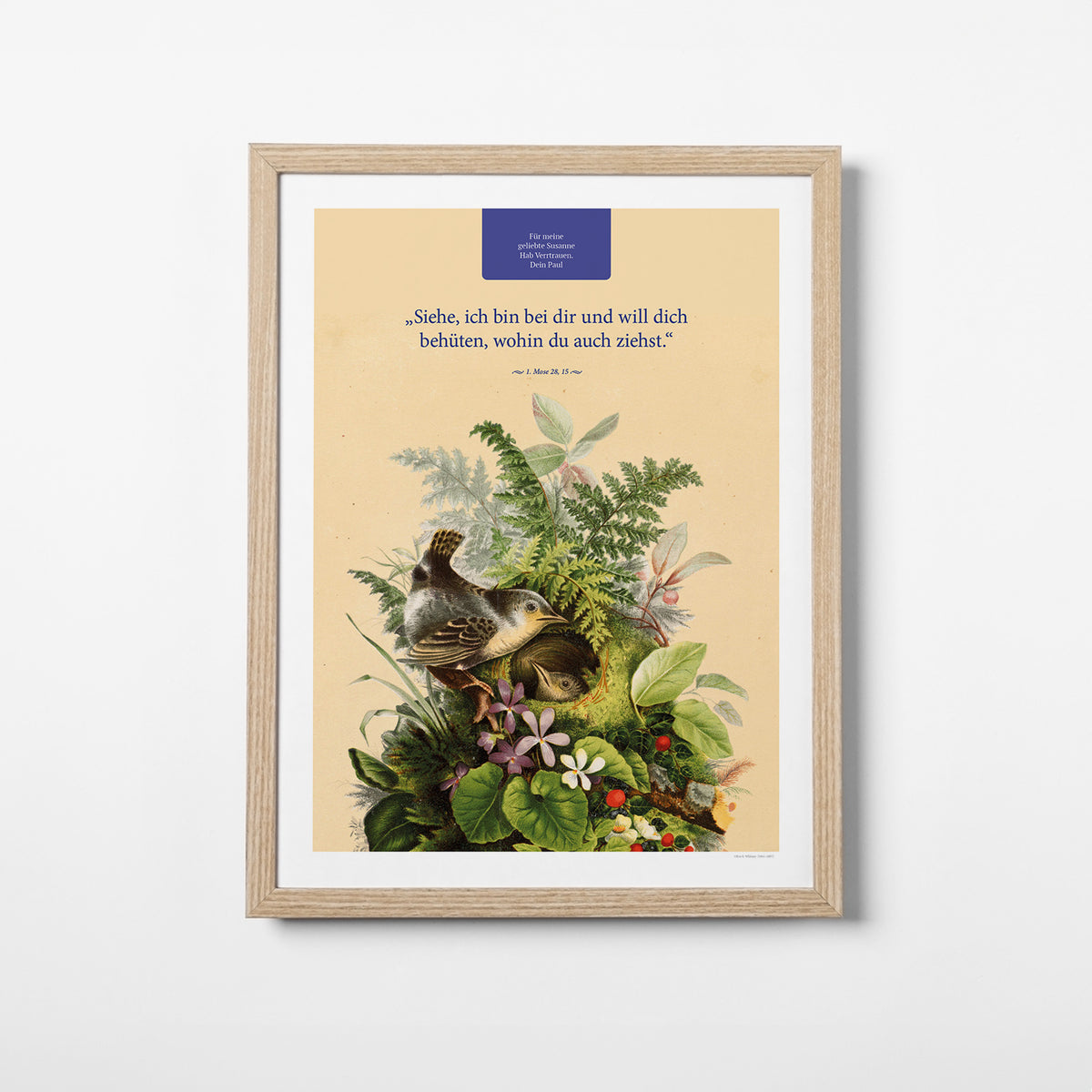 Das beste Gebet – Motiv II – Poster mit Rahmen Eiche – Segensposter 63