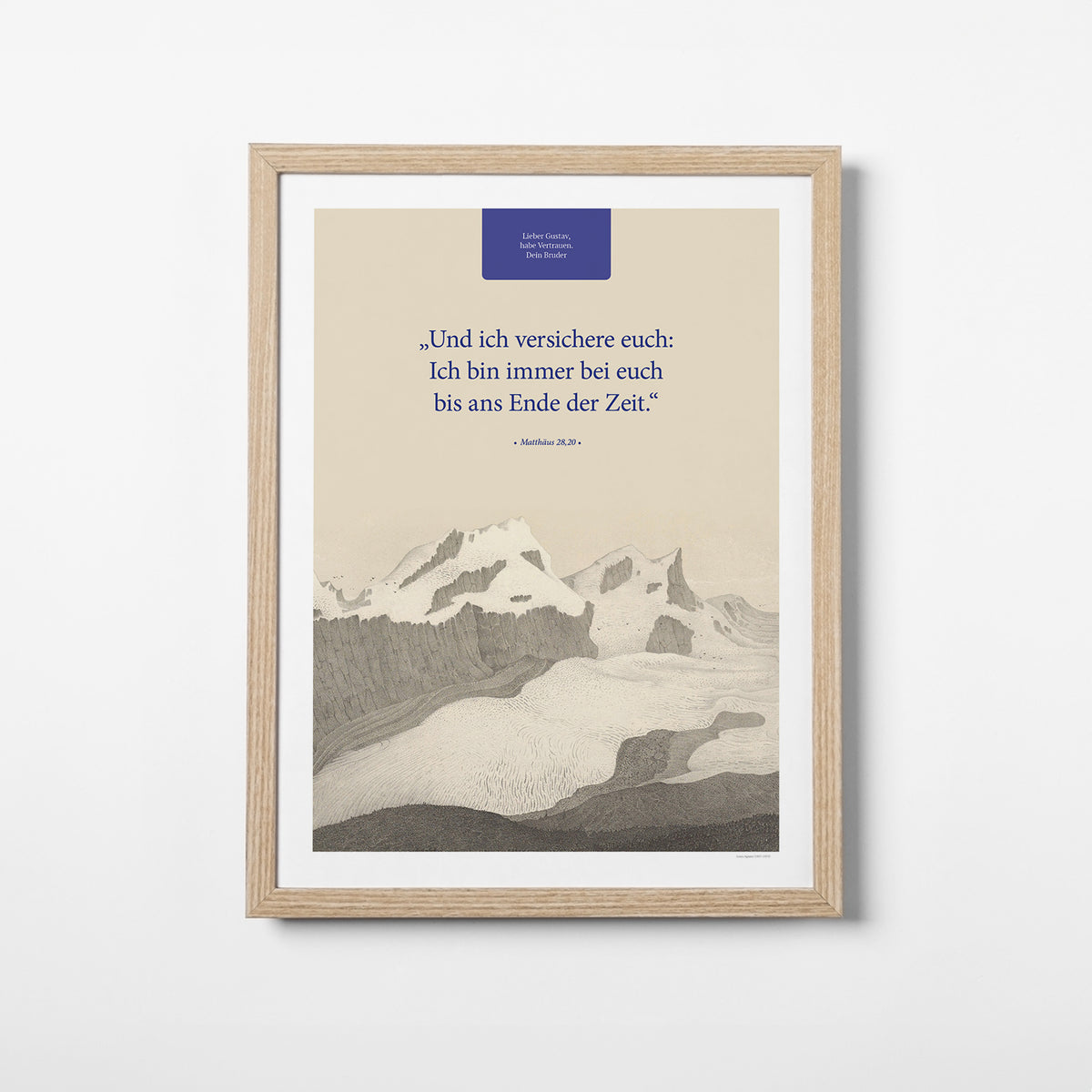 Bis ans Ende der Zeit – Motiv VII – Poster mit Rahmen Eiche – Segensposter 30