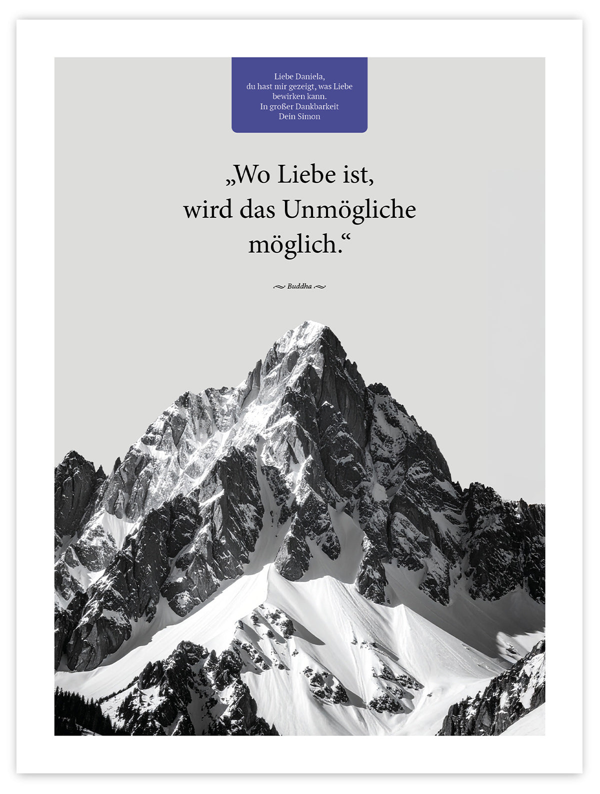Wo Liebe ist – Motiv IX – Poster ohne Rahmen – Segensposter 71