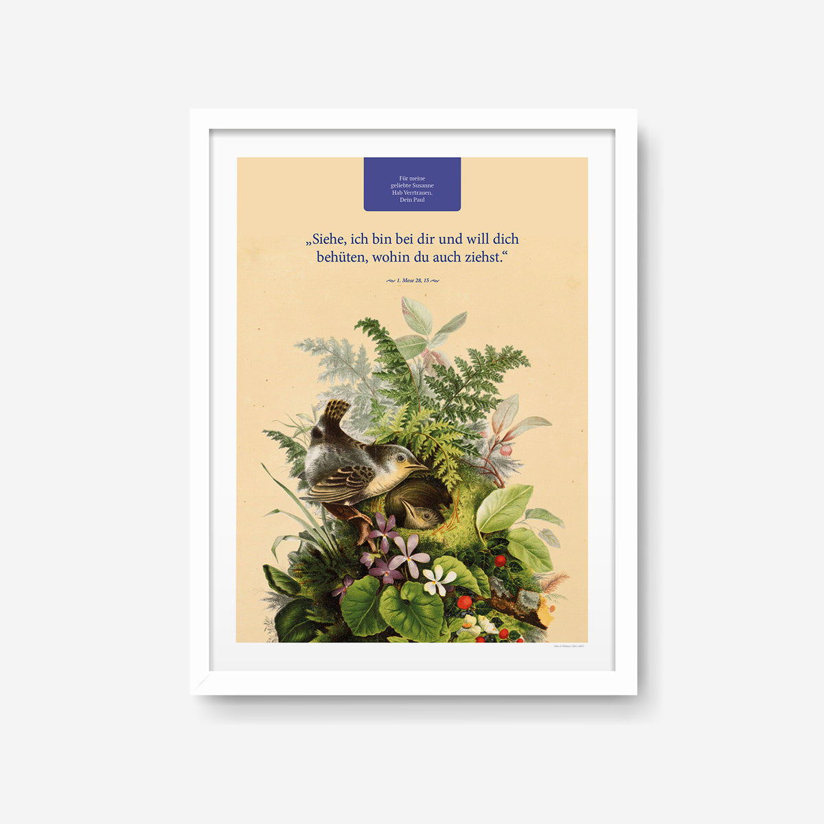 Das beste Gebet – Motiv II – Poster mit Rahmen Weiß – Segensposter 63