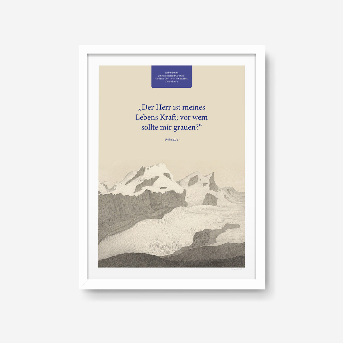 Meines Lebens Kraft – Motiv II – Poster mit Rahmen Weiß – Segensposter 29