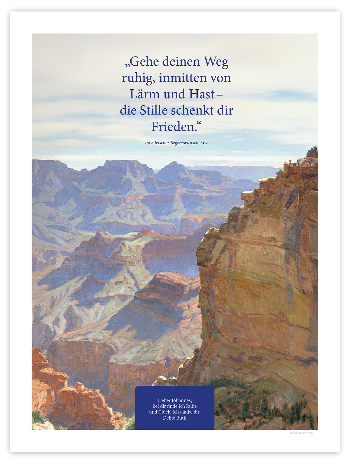 Die Stille schenkt dir Frieden – Motiv XI – Poster ohne Rahmen – Segensposter 10