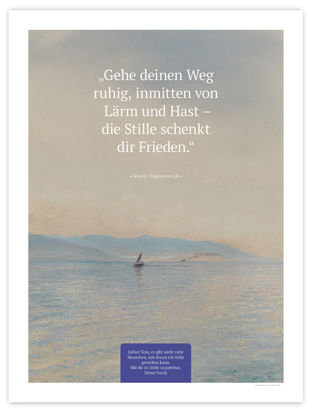 Die Stille schenkt dir Frieden – Motiv XV – Poster ohne Rahmen – Segensposter 33