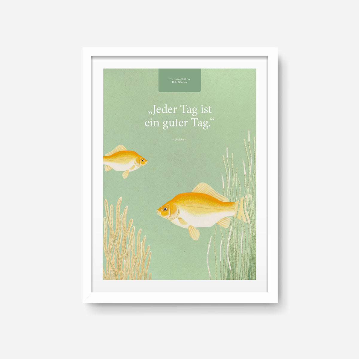 Ein guter Tag – Motiv V – Poster mit Rahmen Weiß – Segensposter 69