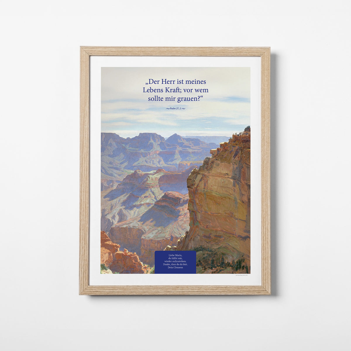 Meines Lebens Kraft – Motiv I – Poster mit Rahmen Eiche – Segensposter 11