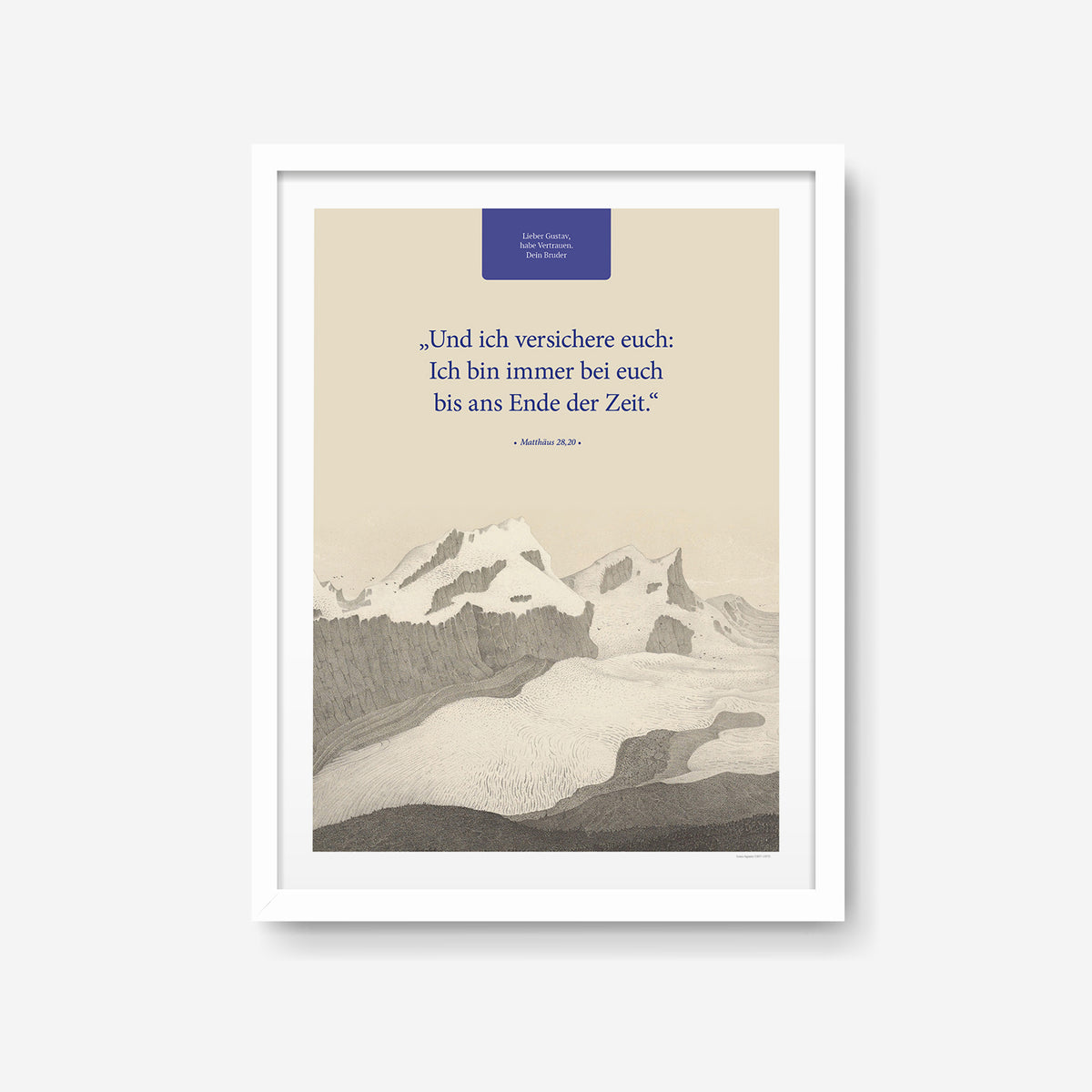 Bis ans Ende der Zeit – Motiv VII – Poster mit Rahmen Weiß – Segensposter 30