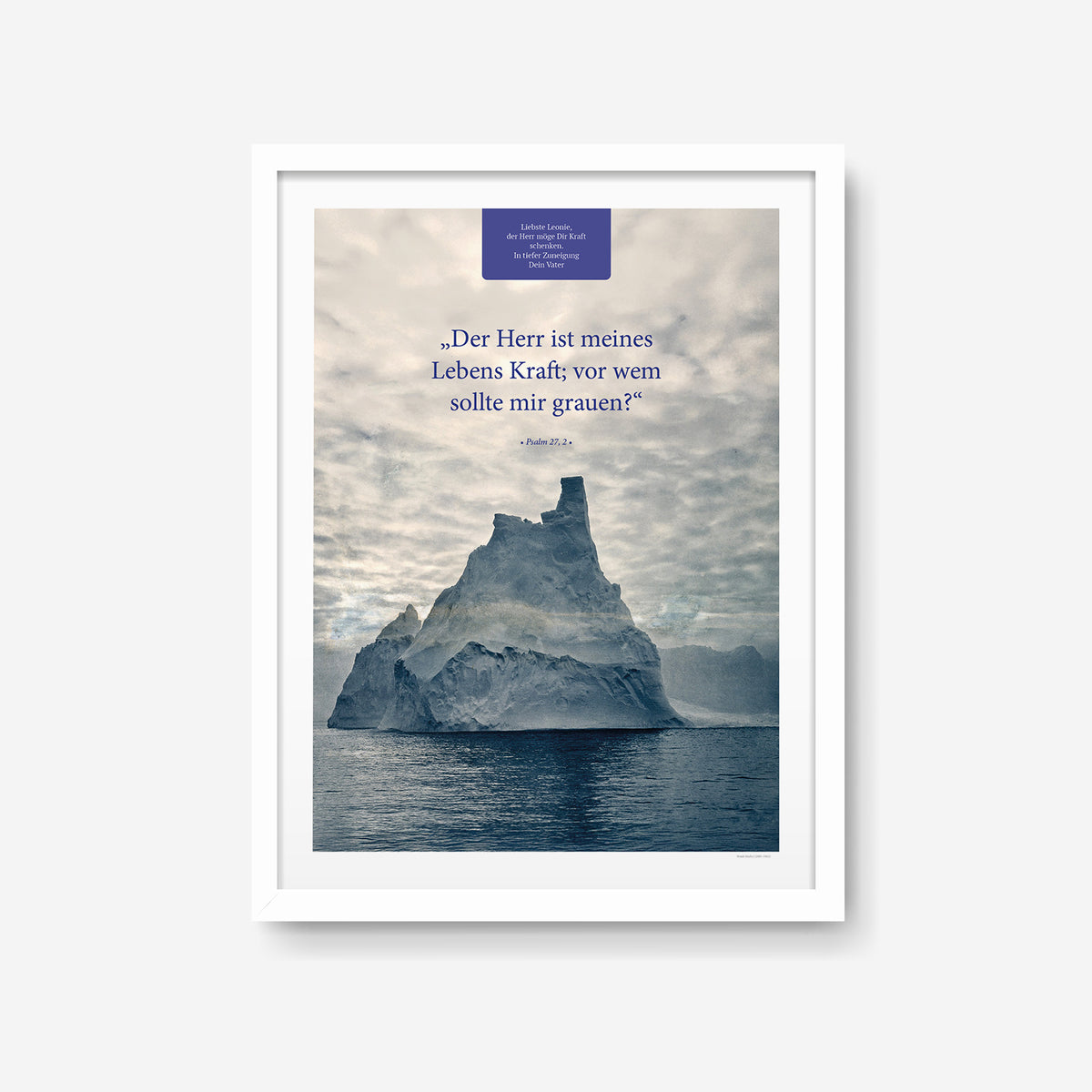 Meines Lebens Kraft – Motiv IV – Poster mit Rahmen Weiß – Segensposter 38
