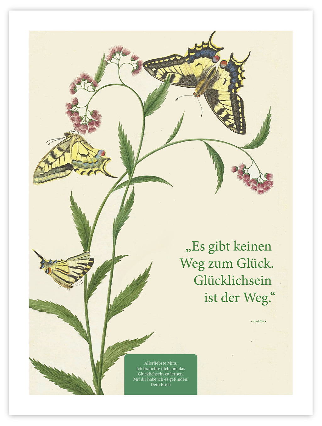 Glücklich-sein ist der Weg – Motiv IV – Poster ohne Rahmen – Segensposter 57