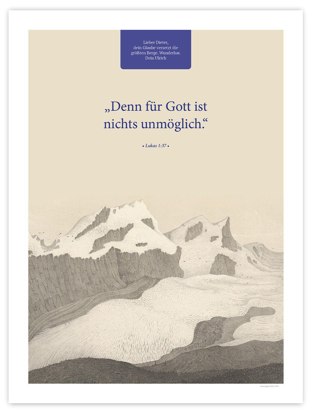 Für Gott ist nichts unmöglich – Motiv I – Poster ohne Rahmen – Segensposter 28