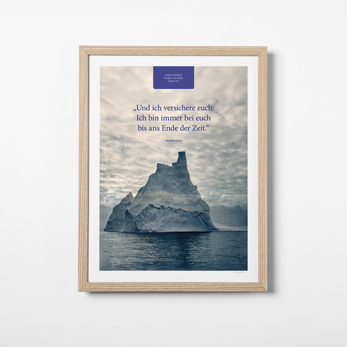 Bis ans Ende der Zeit – Motiv IX – Poster mit Rahmen Eiche – Segensposter 39